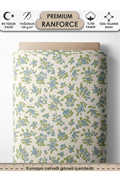 FabricsTown 100% бавовна Ranforce Тканина 100x240 см 120 г/м² Цифровий друк П...