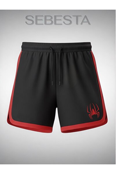 Sebesta Fashion Spider Printed Premium Jersey Piped Sportsman Shorts