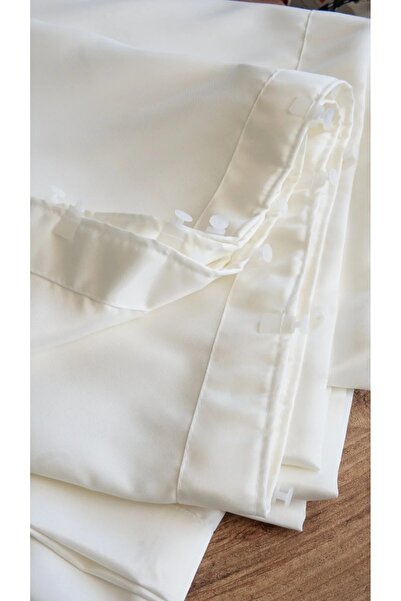 beatiful Güneşlik Perde Saten Krem-Ekru-Kırık Beyaz 1. kalite ( en x boy 1 adet)