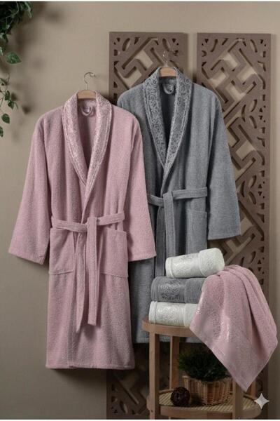 Fiesta Tekstil Star Jacquard 6-Piece Bathrobe Set