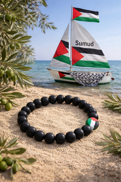 Günebakan Onyx Bracelet with Palestine Flag Figure