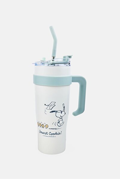 PEANUTS Smart Cookie Stainless Steel Flask, Beige