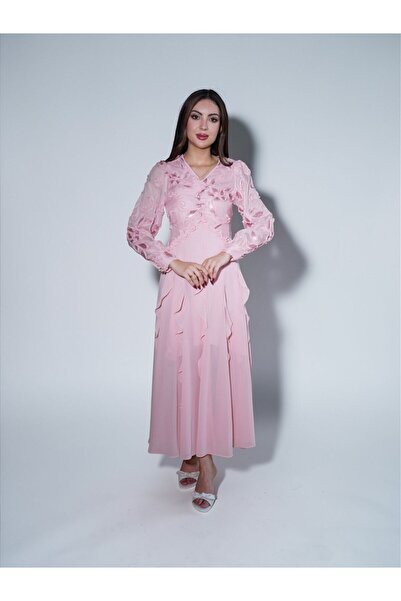 gmax فستان نسائي بكسرات كلاسيكية