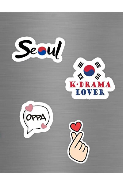 ADA 3D Kore Dizisi K-Drama Lover Seoul Oppa Yazılı Kalpli Süs Buzdolabı Magneti