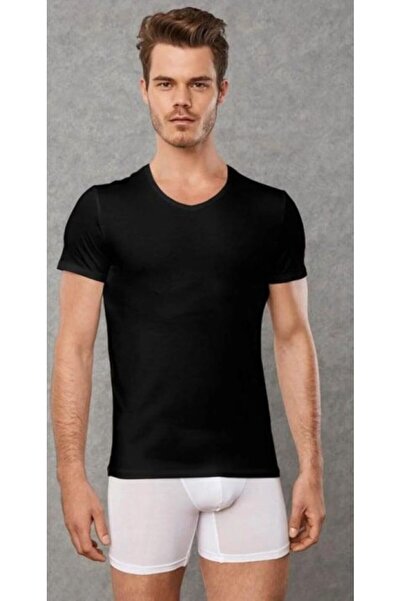 Doreanse Men's 90% Cotton Pack Short Sleeve V-Neck 2-Piece T-Shirt