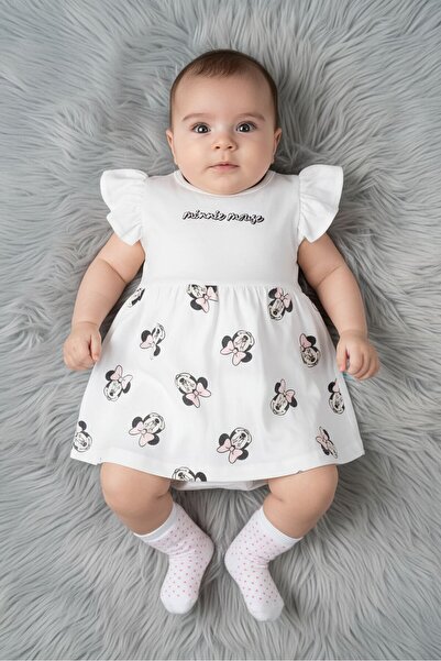 Disney Baby Toddlers Girl Graphic Print Dress, White