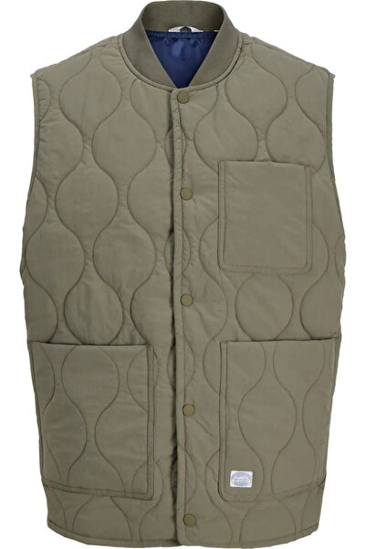 Jack & Jones JACK &JONES Caleb Quilted vest - 12294357-Dusty Olive