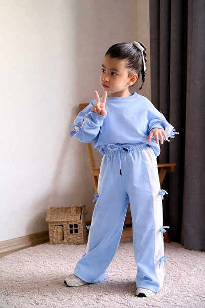 CHİCKİDSWEAR Girl's Tracksuit Set with Stripe Detail