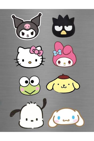 ADA 3D Sanrio Hello Kitty Kuromi My Melody Karakterleri Dekoratif Mutfak Buzd...