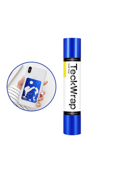 Teckwrap Craft Metallic Satin Chrome Premium Vinil - Velvet Blue – 30.4 cm × ...