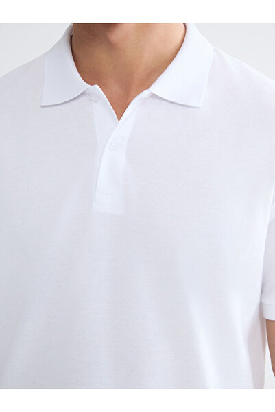 LC Waikiki LCWAIKIKI Classic Beyaz Polo Yaka Pike Erkek Tişört