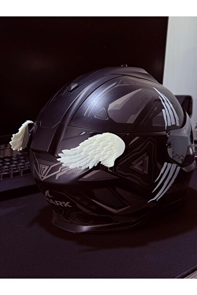 pinlock Kask spoiler süsü melek kanadı angel winglet
