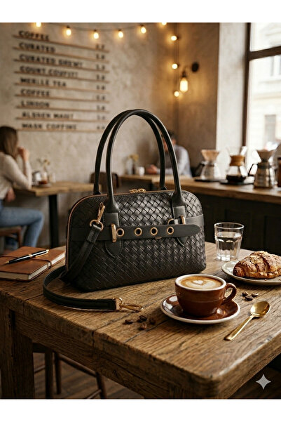 torime Knitted Patterned Belt Women's Sweater with Accessories Bag to Adjusta...