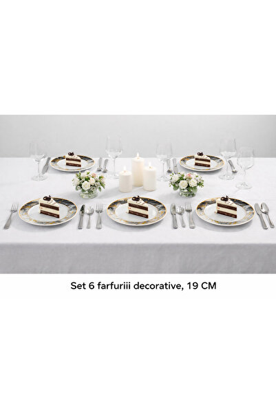 Majestic SET OF 6 DESERT PLATES OPAL NIGHT 19 CM