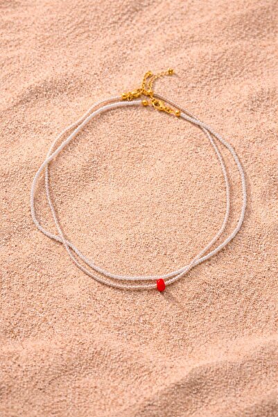 Hi Sisters Coral Whisper - Doğaltaş Mercan Detaylı Kum İnci Kolye