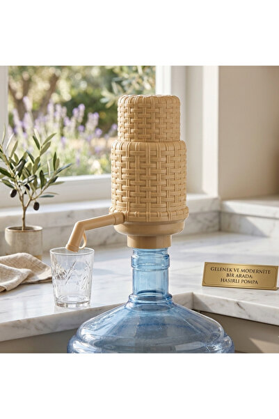 EVİST مضخة مياه فاخرة من الخيزران الممتاز ذو ملمس بارز – سلسلة بوهيم أنثراساي...