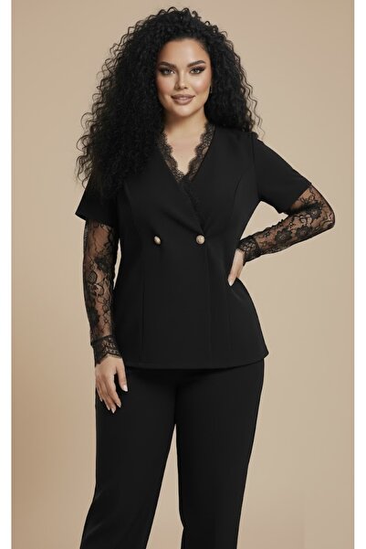 Butik Nilyam Γυναικείο Σετ Βραδινό Φόρεμα με Διπλό Στήθος, Μανίκια και Γιακά ...