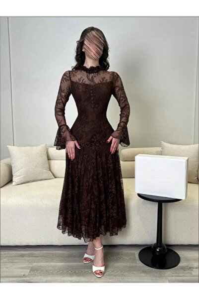 SILA fashion Brown evening dress