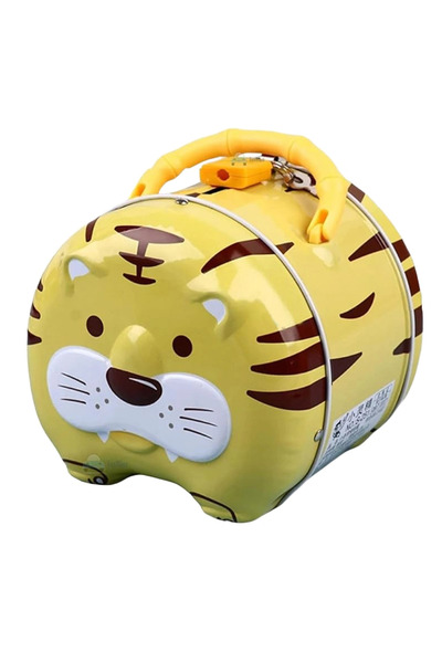 FELİTE Metal Kaplan Figür Kilitli Kumbara 1 ADET RENK ASORTİ ÜRÜN