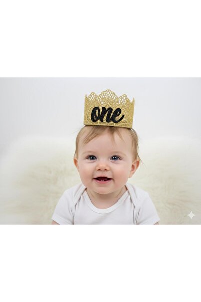 Queen3 El Yapımı Dantel Kişiselleştirilebilir Doğum Günü Tacı (Çocuk ve Bebek)