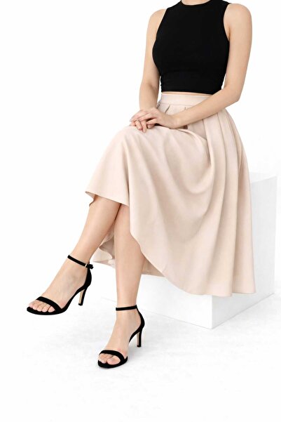 lubiti ΓΥΝΑΙΚΕΙΑ ΔΙΠΛΗ ΥΦΑΣΜΑΤΙΝΗ ΦΟΥΣΤΑ ΜΕ ΠΛΙΣΕ