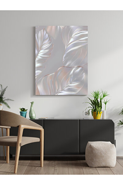 visdora Διακοσμητικός πίνακας τοίχου από καμβά με φύλλα για το σπίτι, το γραφ...