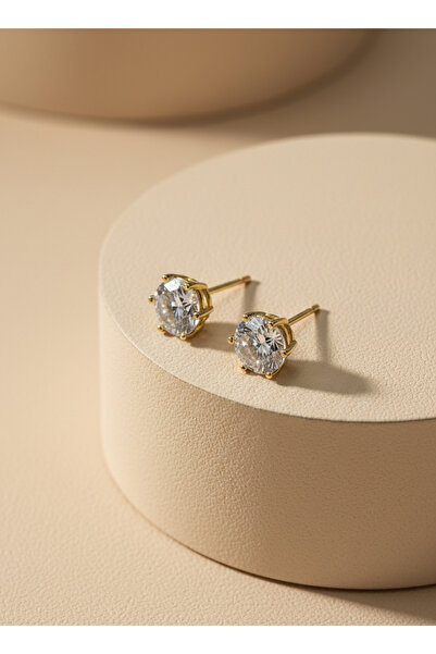 GKCBijoux Xuping Gold Plated Single Stone Zircon Earrings - Hypoallergenic Lu...