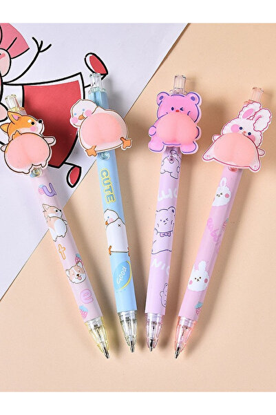 ÖZ OFİS Kawaii Sıkma Popolu 0.7 Uçlu Kalem - Moj Moj Kalem - Sukuşi Kalem - T...