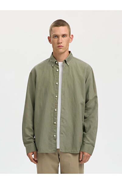 SELECTED Bluse aus Leinengemisch Regular Fit