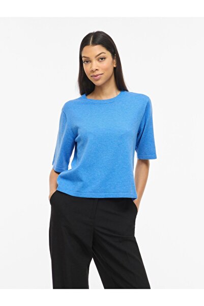 VILA Strickoberteil VIMALU Kurzärmeliges