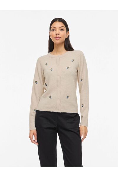 VILA Strickjacke VISEBORA Geknöpfte