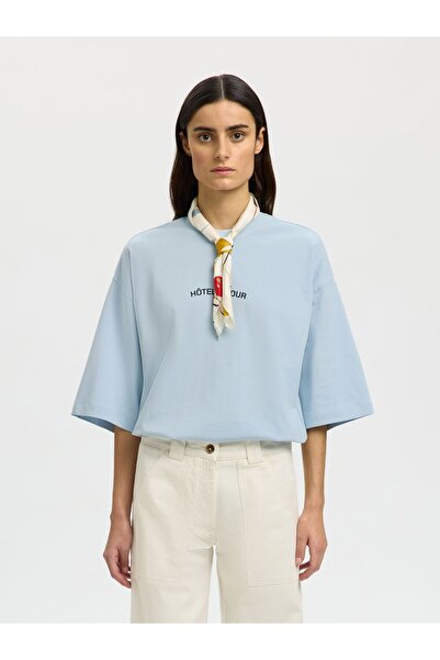 SELECTED T-Shirt mit Rundhalsausschnitt Boxy Fit