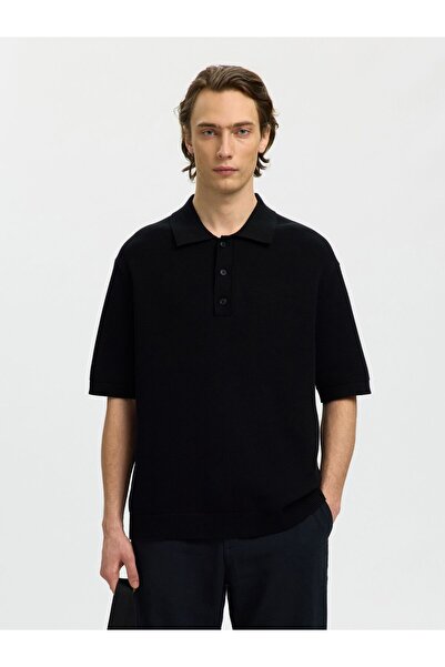 SELECTED Polohemd aus Strick Relaxed Fit