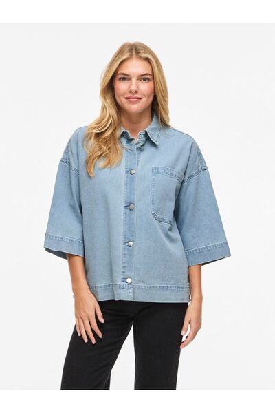 VILA Jeanshemd VIELMA 3/4-Arm