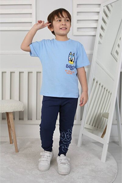 Boys Cartoon Character Printed Tracksuit Bottom Top Set