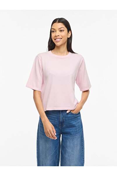 VILA Strickoberteil VIMALU Kurzärmeliges