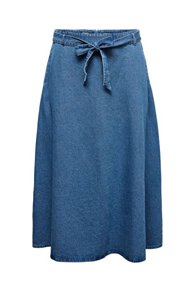 Veromoda Curve Jeansrock VMCJOLENE Hohe Taille Langer Rock