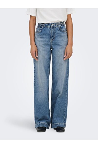 ONLY Jeans mit weitem Bein ONLHOPE Hohe Taille Weiter Beinschnitt Jeans