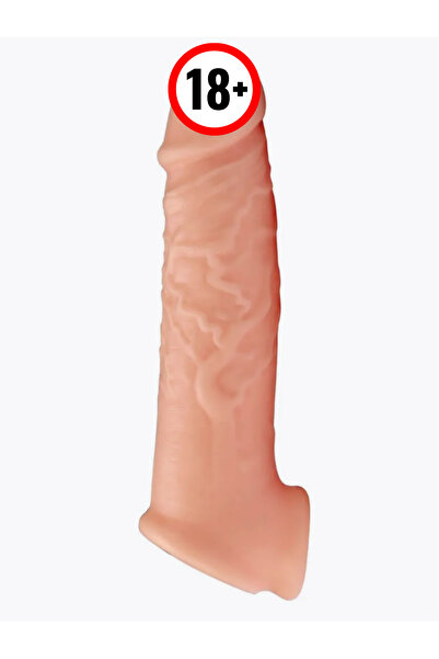 Night Blue Erotic Shop Jel Hediyeli 2.5 Cm Uzatmalı Realistik Gerçekçi Penis Kılıfı
