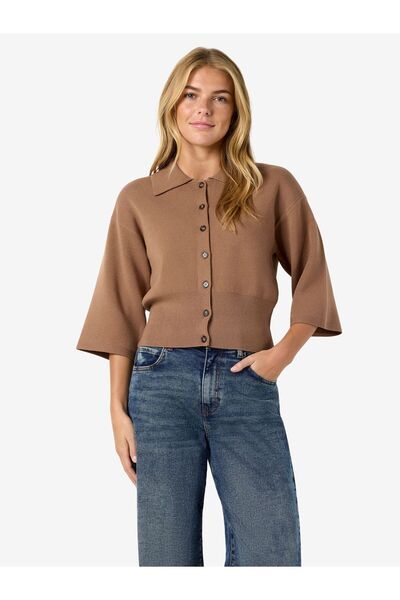 Noisy May Strickjacke Polo-Look