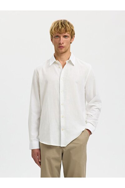 SELECTED Bluse aus Leinengemisch Regular Fit