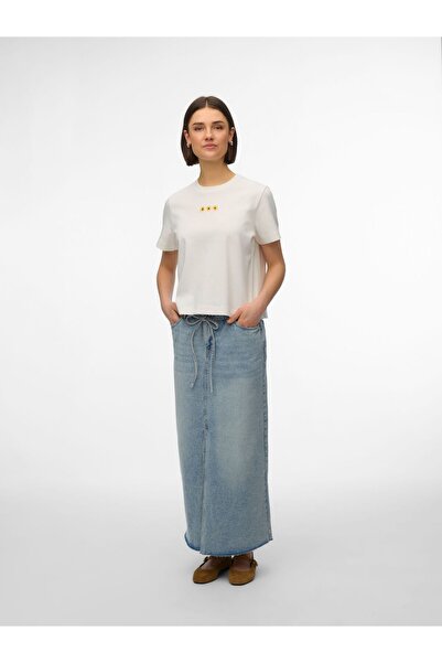 Vero Moda Jeansrock VMWIEN Mittlere Taille Midirock