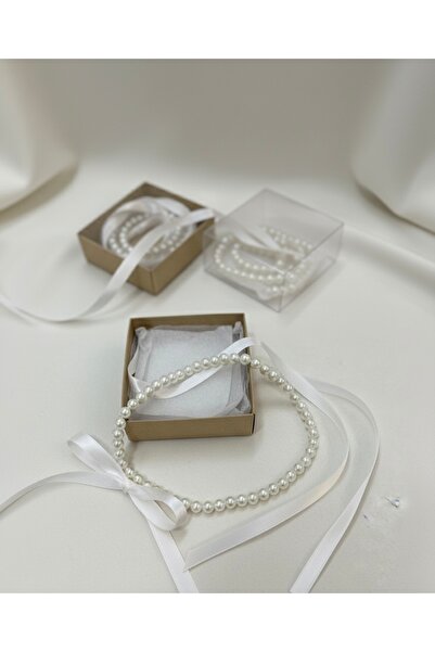 Çınar Aksesuar Panglică pentru inel de logodnă cu perle - Satin B cu detaliu ...