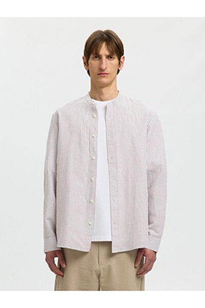 SELECTED Langarmhemd Leinenmix