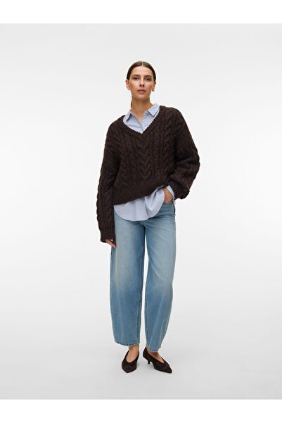 Vero Moda Karottenjeans VMBILLIE Hohe Taille Barrel Fit Jeans