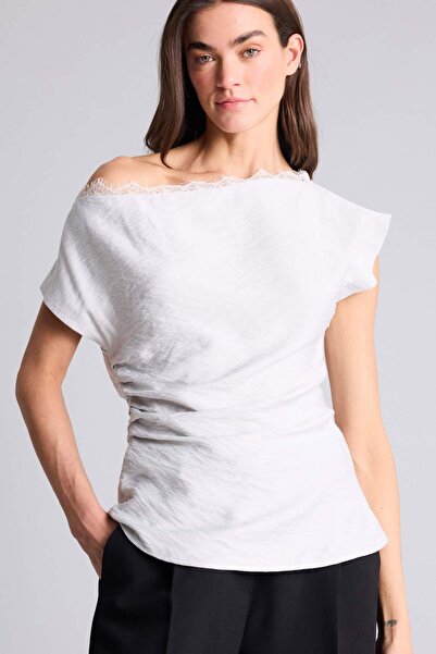 DeFacto Fıtted Kayık Yaka Kısa Kollu Bluz H2052AX26SP