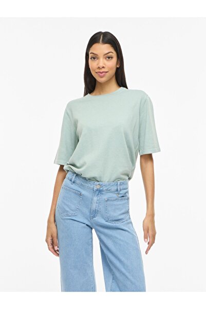 VILA Strickoberteil VIMALU Kurzärmeliges