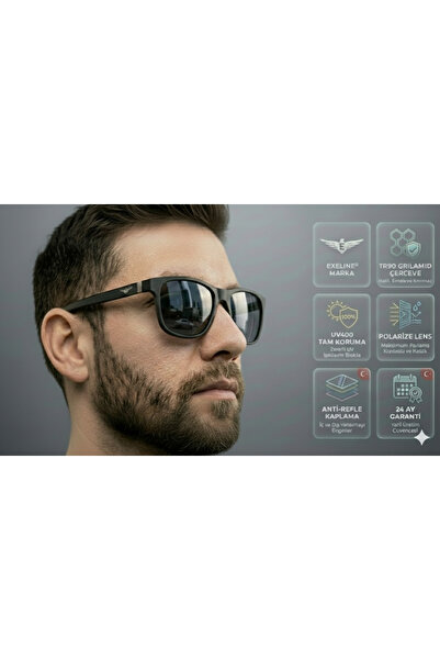 EXELİNE Col Premium Special Series Fleece Ize Men's Sunglasses 143*60*15