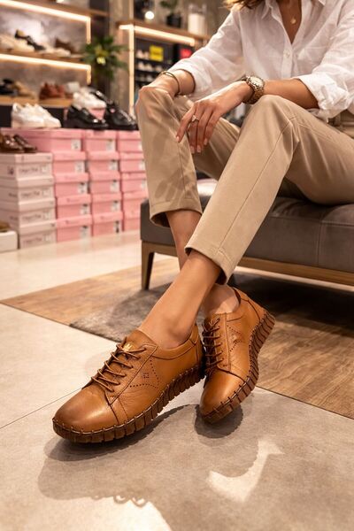 Venüs 2010729Y جلد أصلي طبي حذاء نسائي مريح كاجوال حذاء مسطح مصنوع من المطاط ...