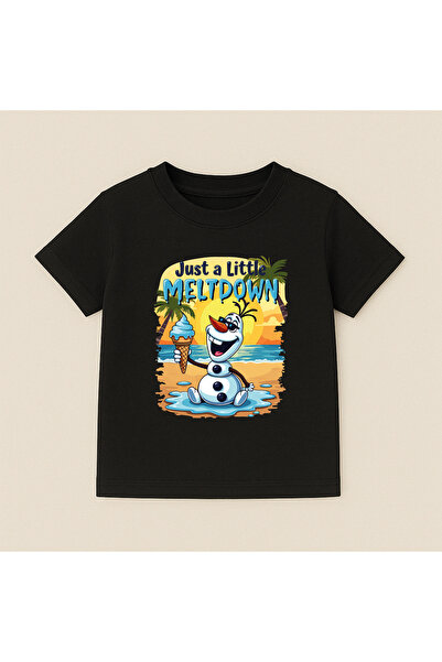 t-show Olaf / Cute Snowman Printed Premium Crew Neck 100% Cotton Short Sleeve...